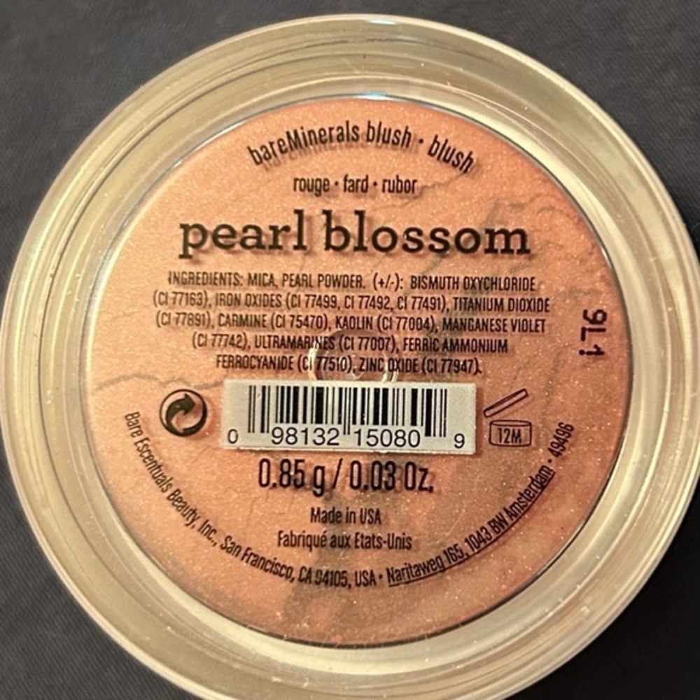 NWT bareMinerals loose powder blush pearl blossom